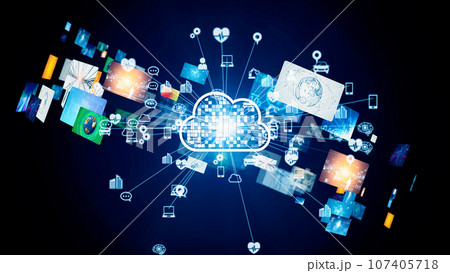 クラウドと映像　画像生成AI 107405718