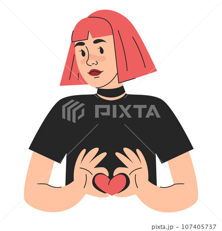 Love yourself concept vector isolated 107405737