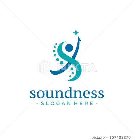 Letter S human health care logo design vector. Health care symbol template. 107405870