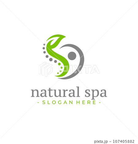 Natural physiotherapy logo design vector. Health care symbol template. Natural physiotherapy logo design vector. Health care symbol template. 107405882