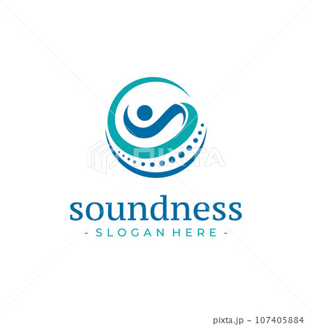 Letter C and S chiropractic logo design vector. Health care symbol template. 107405884