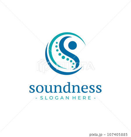 Letter C and S chiropractic logo design vector. Health care symbol template. Letter C and S chiropractic logo design vector. Health care symbol template. 107405885