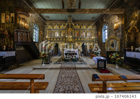 St. Michael Archangel's gothic wooden church, Brunary, Lesser Poland Voivodeship, Poland 107406143