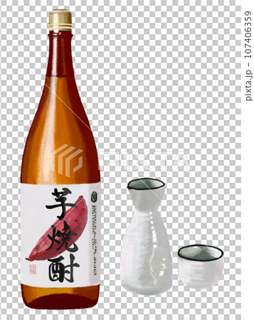 馬鈴薯燒酒(附馬鈴薯圖)配清酒杯 馬鈴薯燒酒(附馬鈴薯圖)配清酒杯 107406359