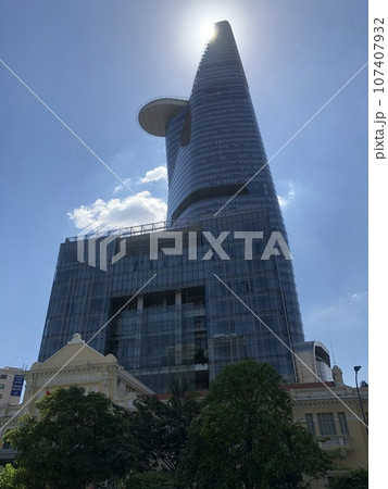 Ho Chi Minh City. Beautiful view of the city. Sun, clouds. 107407932