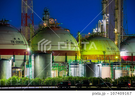 四日市　工場夜景　霞ヶ浦緑地 107409167