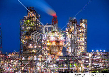 三重県 四日市市 工場夜景 石原町 三重県 四日市市 工場夜景 石原町 107409239