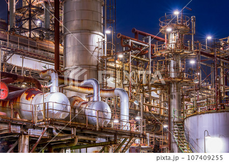 三重県　四日市市　工場夜景　石原町 107409255