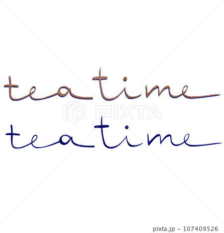 The inscription TEA TIME. Watercolor lettering, hand drawn, isolated on a white background. Clipart. Text for invitation or printing on mugs and cups, kitchen utensils, home textiles, tableware. The inscription TEA TIME. Watercolor lettering, hand drawn, isolated on a white background. Clipart. Text for invitation or printing on mugs and cups, kitchen utensils, home textiles, tableware. 107409526