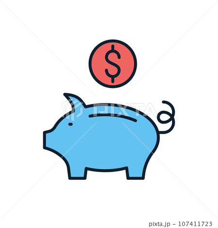 Piggy Bank related vector icon Piggy Bank related vector icon 107411723
