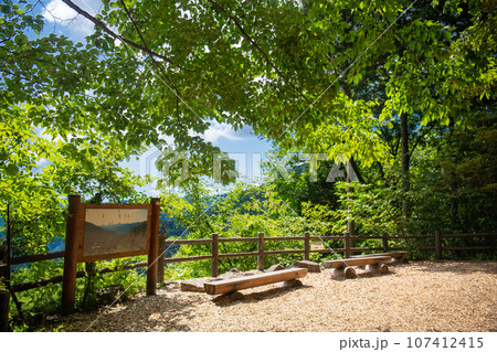 三頭山の登山道・休憩所（東京都西多摩郡檜原村） 107412415