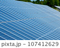 Eco-technological clean solar power plant. Landscape of solar panels at a photovoltaic power plant. concept of sustainable resources. 107412629