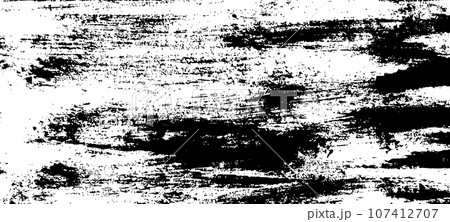 Hand drawn frame with a rough, torn edge featuring grunge elements and ink splatters. vintage photos or stamp for spray painting techniques. Flat vector illustration isolated 107412707