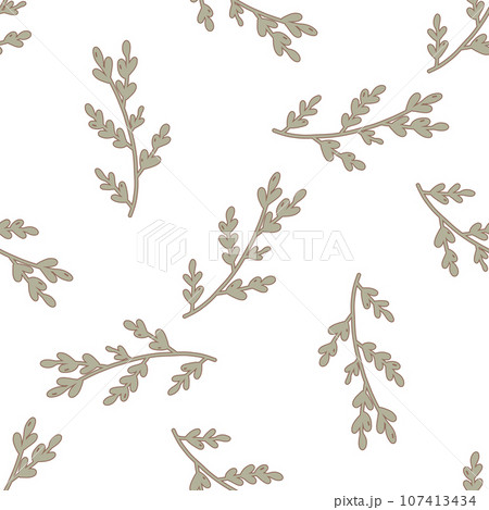 herbs condiments art cooks pattern textile branch 107413434