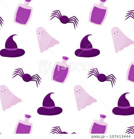 halloween potion witch hat spider ghost pattern halloween potion witch hat spider ghost pattern 107413444