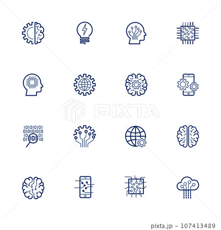 Artificial Intelligence Related Vector Icon AI, robot, chipping, setting. Editable Stroke Artificial Intelligence Related Vector Icon AI, robot, chipping, setting. Editable Stroke 107413489