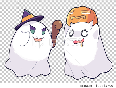 Ghosts enjoying Halloween Ghosts enjoying Halloween 107413700