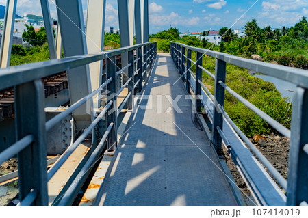 Railway bridge over the river. Railway bridge over the river. 107414019