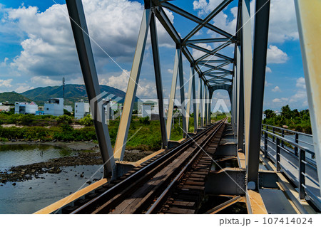 Railway bridge over the river.  107414024