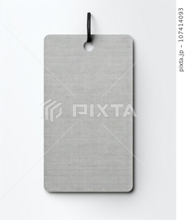 Empty linen hangtag close-up Empty linen hangtag close-up 107414093
