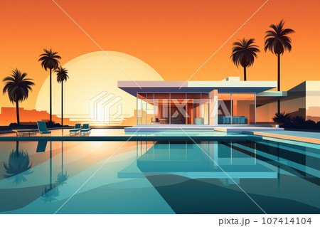 Villa in a minimalist cubic style 107414104