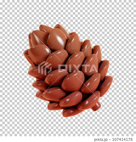 Brown open pinecone 3d render illustration. Evergreen cedar tree seed for autumn seasonal design. Cartoon fall botanical icon of fir or spruce cone. Natural thanksgiving decor. Brown open pinecone 3d render illustration. Evergreen cedar tree seed for autumn seasonal design. Cartoon fall botanical icon of fir or spruce cone. Natural thanksgiving decor. 107414178