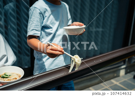 雨どい流しそうめん 雨どい流しそうめん 107414632