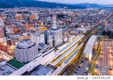 霞城セントラルより南側の眺望 (山形駅方向)　山形市 107416128
