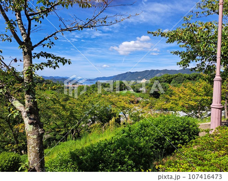 夏の手稲山山頂から見る岩木山 107416473