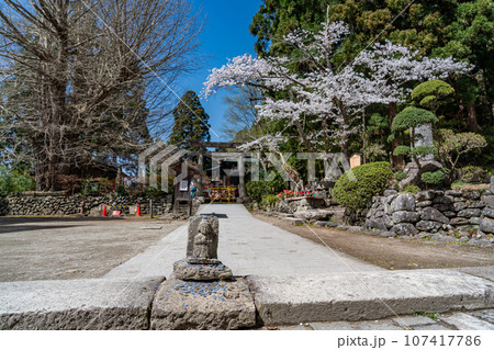 山形県山形市　山寺と通称される立石寺の参道の真ん中にあるお地蔵さん 107417786