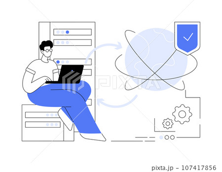 Proxy server abstract concept vector illustration. Proxy server abstract concept vector illustration. 107417856