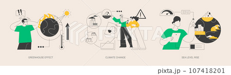 Global warming abstract concept vector illustrations. 107418201