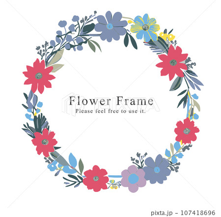 花・植物のフレーム素材	 107418696
