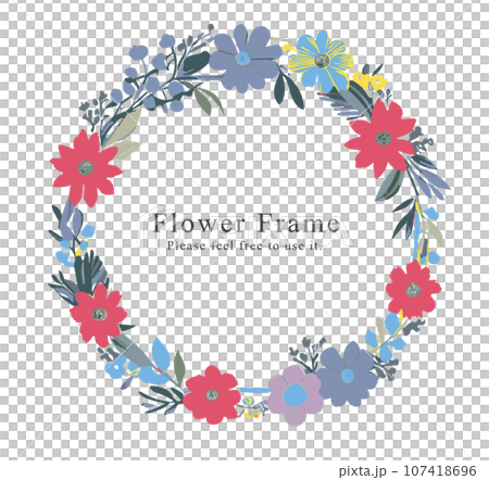 花・植物のフレーム素材	 107418696