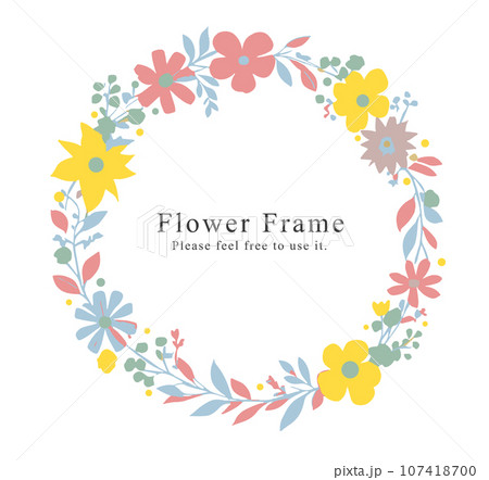 花・植物のフレーム素材 花・植物のフレーム素材 107418700