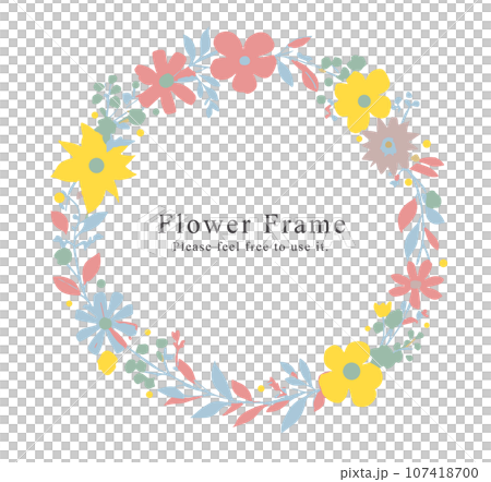 花・植物のフレーム素材 花・植物のフレーム素材 107418700