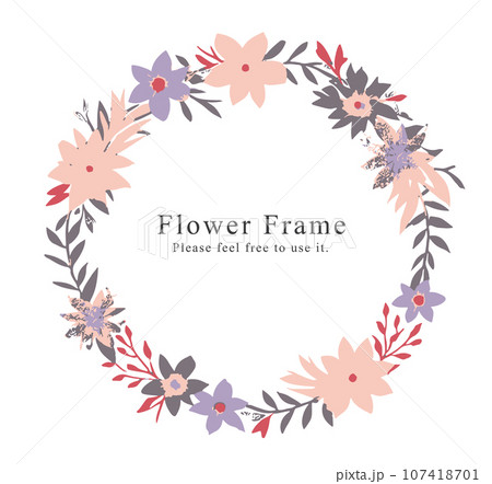 花・植物のフレーム素材	 107418701