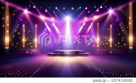 ステージ・舞台・スポットライトの素材 107419080