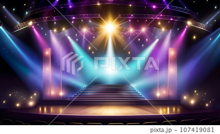 ステージ・舞台・スポットライトの素材 ステージ・舞台・スポットライトの素材 107419081