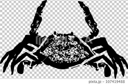 Illustration of a fish print of a crab Illustration of a fish print of a crab 107419488