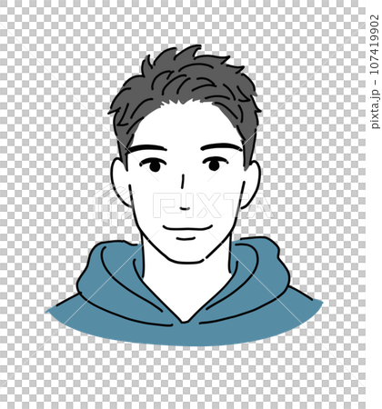 young man with short hair 107419902