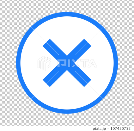 簡單的藍色十字標記 107420752