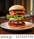 【AI画像】大きなハンバーガー 107420799