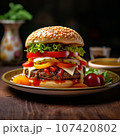 【AI画像】大きなハンバーガー 107420802