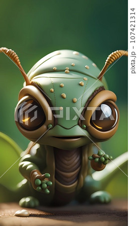 3D locust cartoon character design illustration のイラスト素材 [107421314] - PIXTA