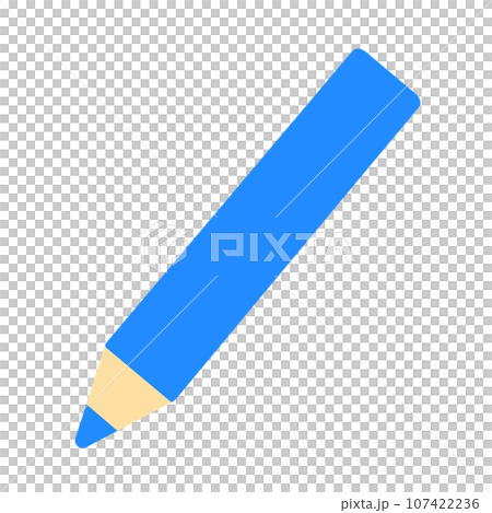 simple blue colored pencil simple blue colored pencil 107422236
