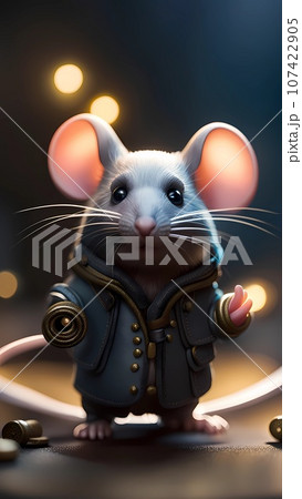 3D mouse cartoon character design illustration 3D mouse cartoon character design illustration 107422905