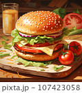 【AI画像】ハンバーガー 107423058
