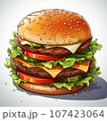 【AI画像】ハンバーガー 107423064