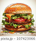 【AI画像】ハンバーガー 107423066
